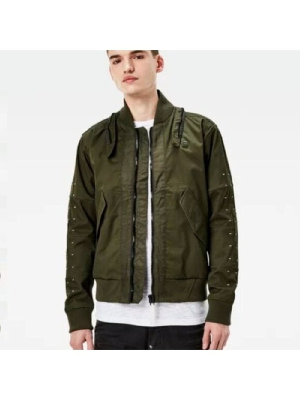 G-Star Raw Army Green Bomber Jacket Men’s S Slim Fit